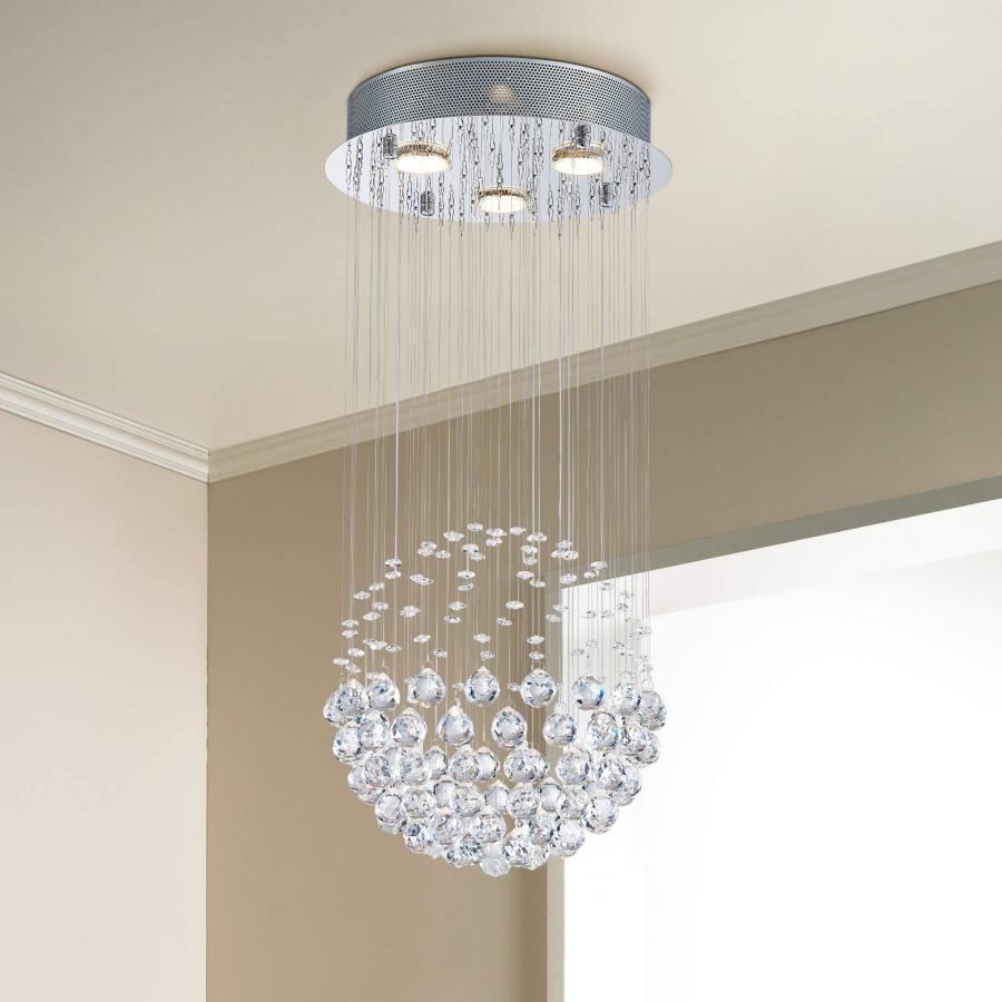 【並行輸入品】 Bestier Modern Crystal Round Raindrop Chandelier Lighting Flush_6