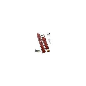 【並行輸入品】 vinacreations 18mm Light Brown AIIigator Watch Band Hand Stitchi_2