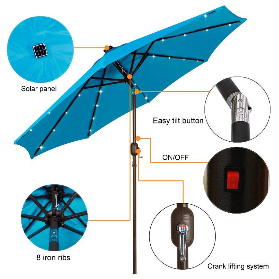 【並行輸入品】 SUNVIVI OUTDOOR 6.5 x 10フィート 長方形パティオ傘 アルミポール アウトドアテーブルマーケット傘 クランク_6