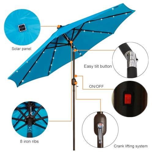 【並行輸入品】 SUNVIVI OUTDOOR 6.5 x 10フィート 長方形パティオ傘 アルミポール アウトドアテーブルマーケット傘 クランク_7