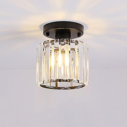 【並行輸入品】 Flyrose Modern Black Semi Flush Mount Ceiling Light Fixture Anti_1