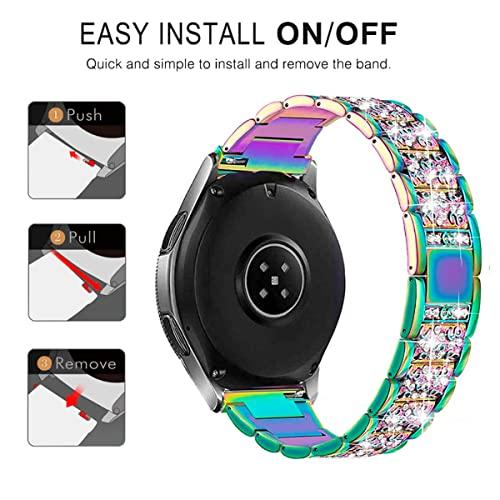 【並行輸入品】DEALELE バンド Samsung Galaxy Watch 4 Classic(46mm)対応 20mm 高級ラインストーン_7