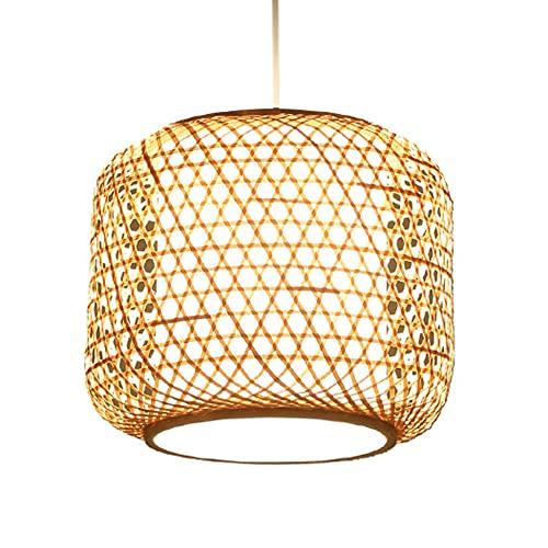 【並行輸入品】 Hallway Pendant Light Wicker Basket Lamp Shade Asian Style Ceili_1