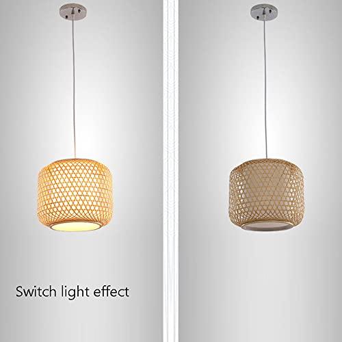 【並行輸入品】 Hallway Pendant Light Wicker Basket Lamp Shade Asian Style Ceili_4