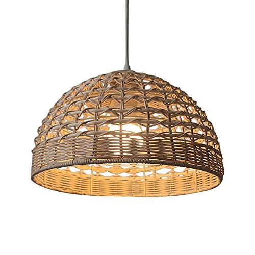 【並行輸入品】 LQZCXMF Modern Rattan Basket Ceiling Pendant Light Vintage Lamps_1