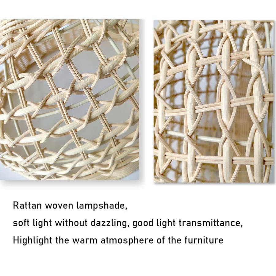 【並行輸入品】 LQZCXMF Modern Rattan Basket Ceiling Pendant Light Vintage Lamps_3