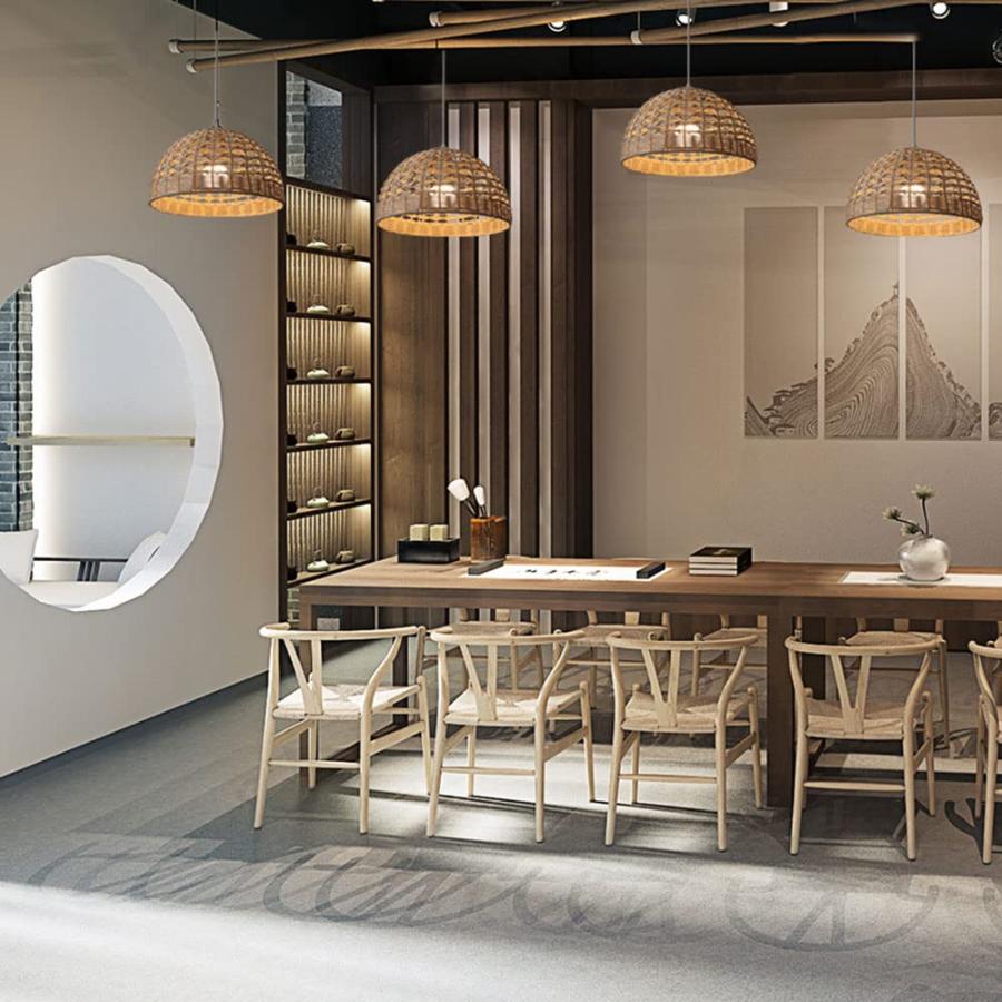 【並行輸入品】 LQZCXMF Modern Rattan Basket Ceiling Pendant Light Vintage Lamps_6