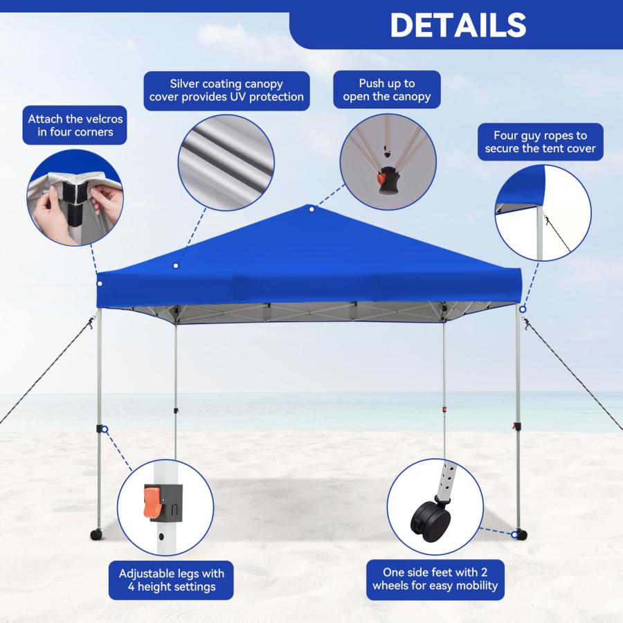 : Gazebo ユニバーサル交換用蚊帳 10フィート OIPUNSHLE アウトドア インスタントテント キャノピーテント 10×10フィート ポップアップキャノピー ポータブルガゼボシェルター 傾斜脚 キャリーバッグ付き パティオデッキガーデンやビーチ用 8×8フィート (蚊帳のみ),黒,360x360｜BHJKL