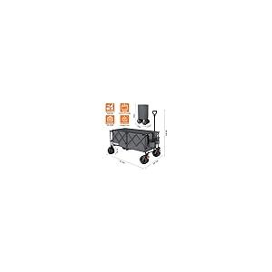 【並行輸入品】 TOURIT 260L 大型 折りたたみ式 ワゴン 重量 330ポンド 容量 9.15立方フィート 高耐久 折りたたみ式 ユーティ_5