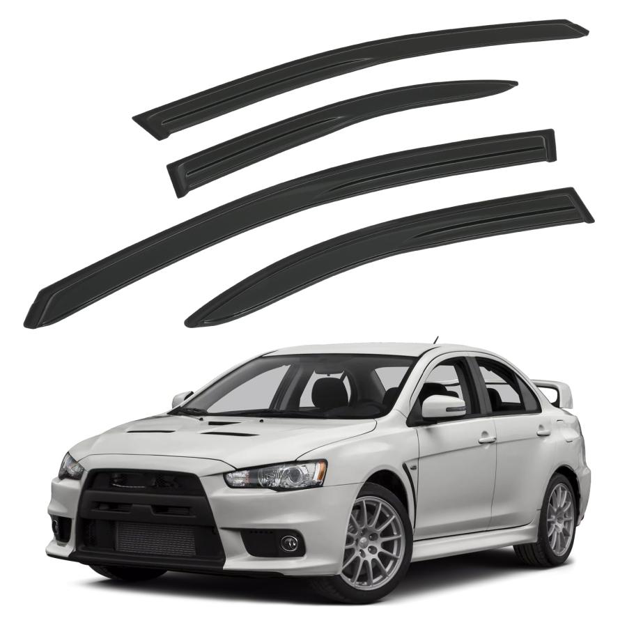 MITSUBISHI ウィンドウバイザー 2枚セット 並行輸入品】 Side Window Deflectors Rain Guards Vent Visors for
