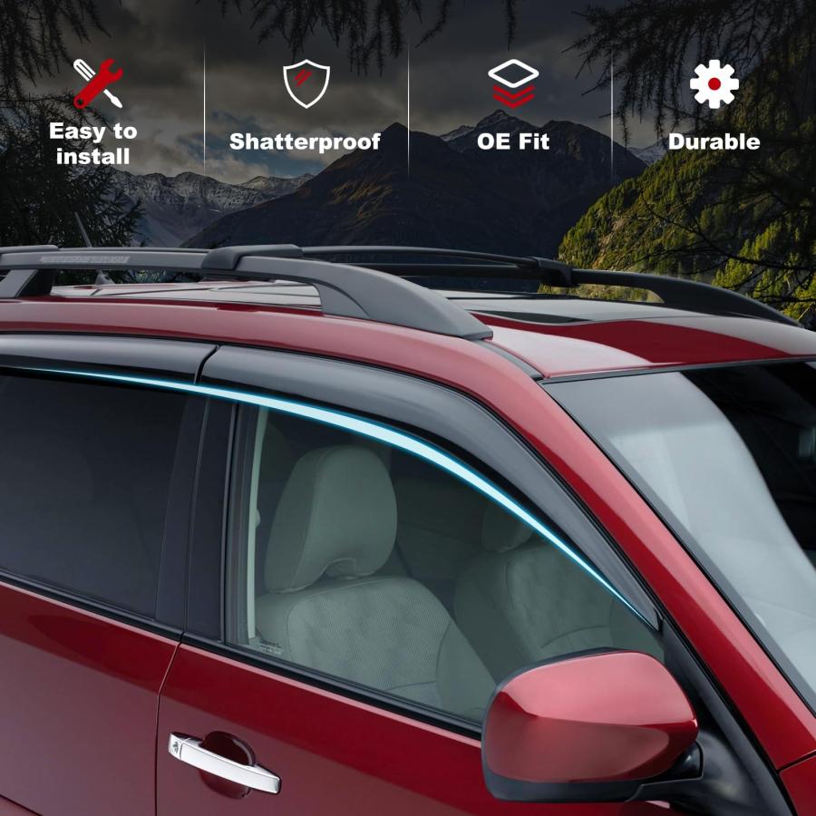 ウィンドウバイザー トヨタ ハイランダー 2015-2021 並行輸入品】 Side Window Deflectors Rain Guards Vent Visors for