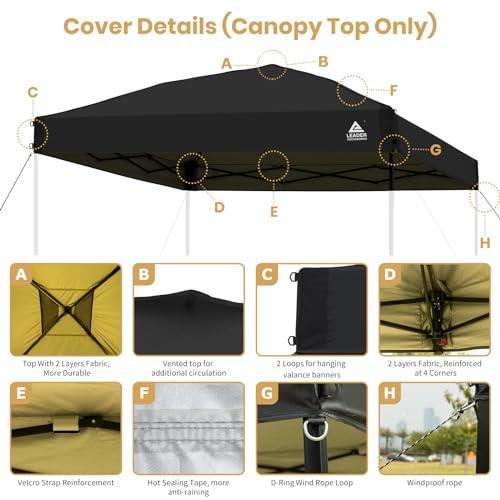 【並行輸入品】 KAMPKEEPER 10x10 Pop Up Canopy Tent with 2 Sidewalls, Beach Tentの画像
