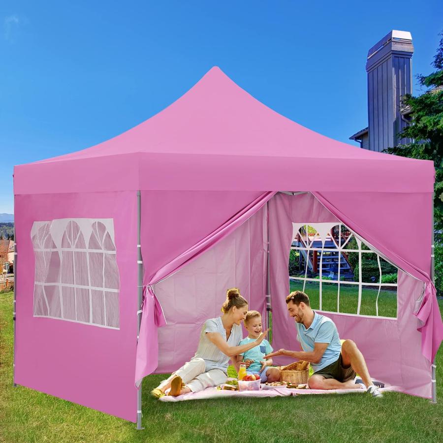【並行輸入品】 QJBSAVVA Outdoor Gazebo with Adjustable Curtains 157.5\"x118.1\" Wの画像