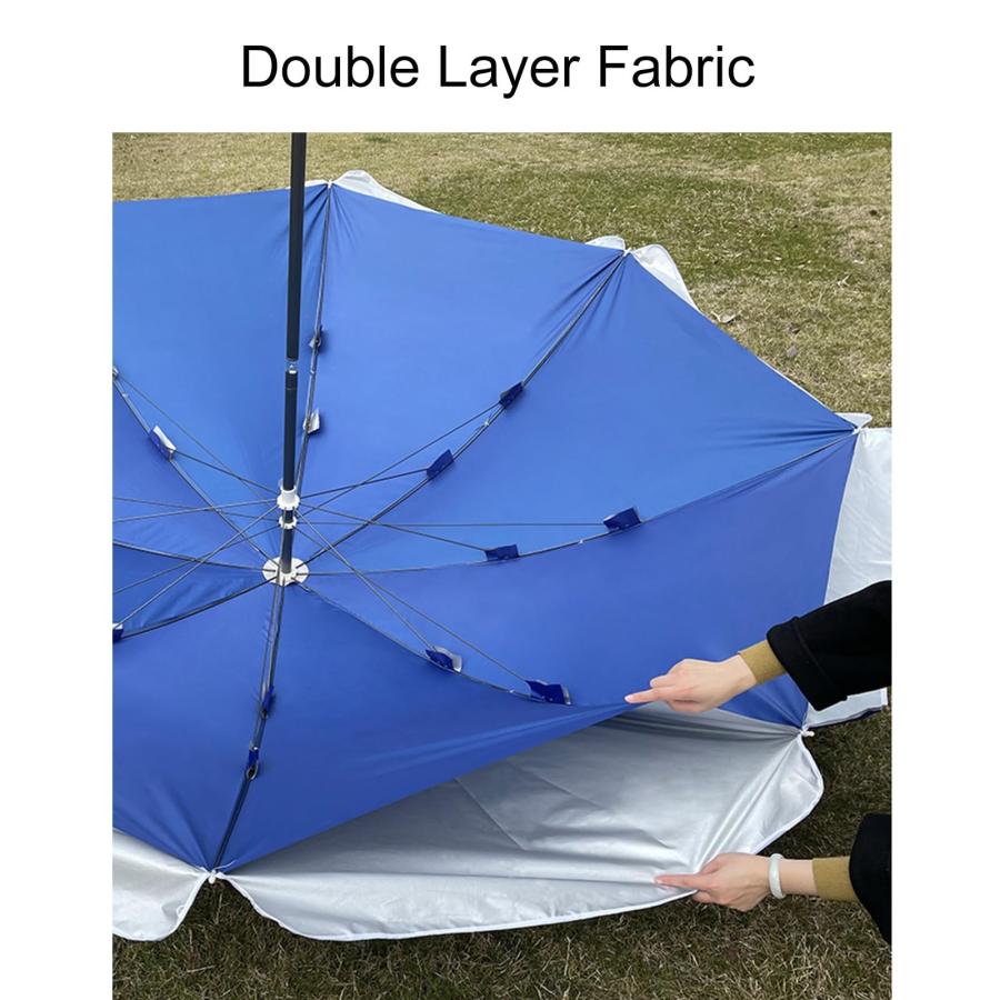 【並行輸入品】 HEBEHO Boho Beach Umbrella 6.6ft with Fringe， UPF 50+ Tiltable O_3