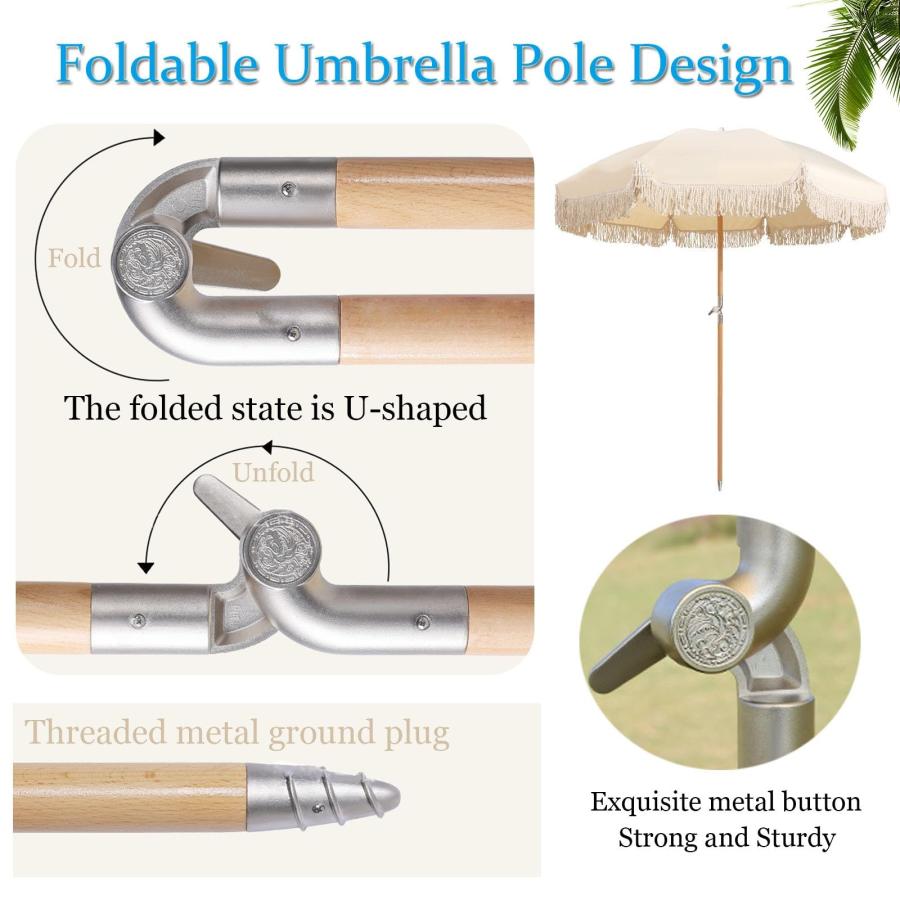 【並行輸入品】 KXWOQ3ED 8.2x4.2フィート (250x130cm) 長方形屋外パティオ傘、クランク付きガーデンパラソル傘、UV保護防 |  | 06