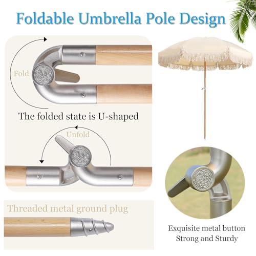 【並行輸入品】 KXWOQ3ED 8.2x4.2フィート (250x130cm) 長方形屋外パティオ傘、クランク付きガーデンパラソル傘、UV保護防 |  | 07