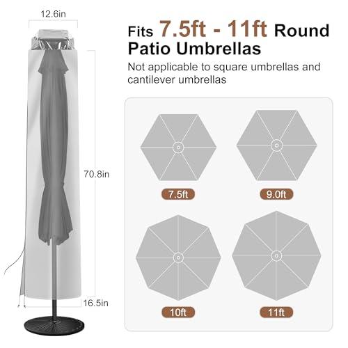 【並行輸入品】 GarveeLife 7.5フィート 屋外パティオ傘 アウトドアテーブル傘 市場傘 プッシュボタン傾斜とクランク付き 6本の頑丈な
