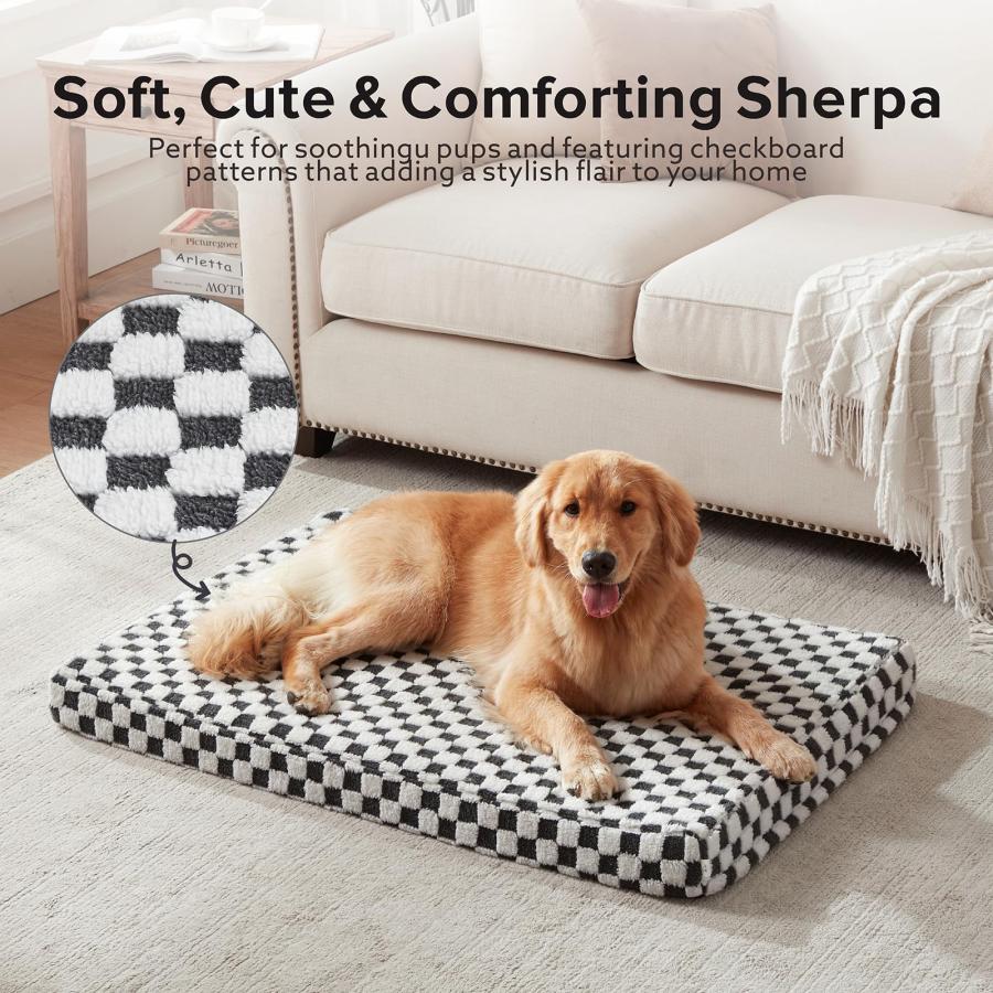 【並行輸入品】 Bunlitent 39'' inch Calming Dog Bed, Plush Anti Anxiety Donut Do_3