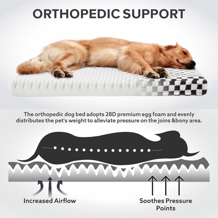 【並行輸入品】 Bunlitent 39'' inch Calming Dog Bed, Plush Anti Anxiety Donut Do_6