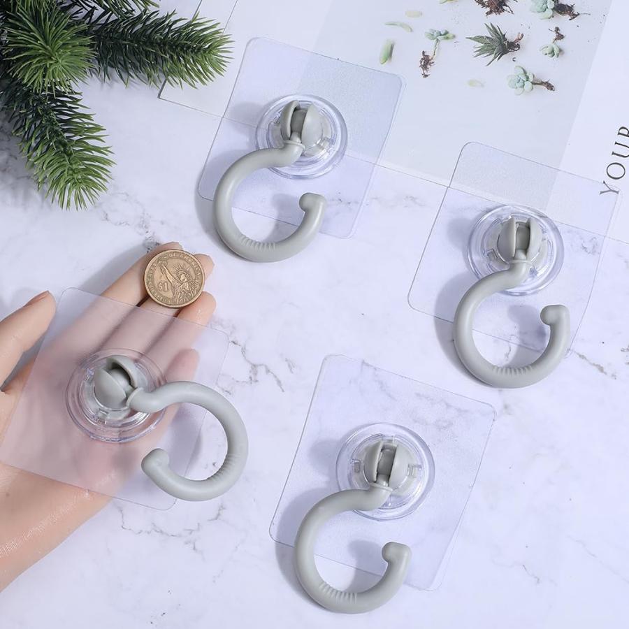 【並行輸入品】GORGECRAFT 360度回転 自己粘着シーリングフック 壁粘着フック プラスチック Gainsboro ユーティリティ 回転_6