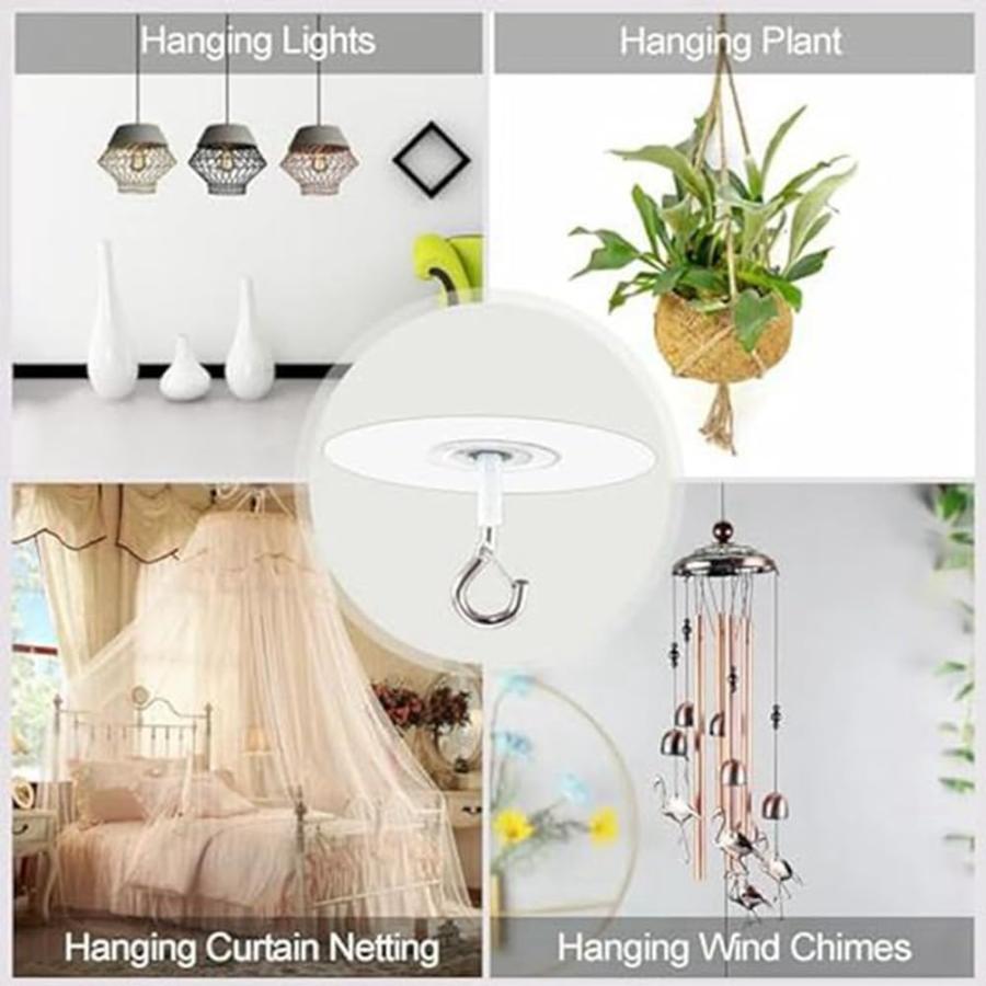 【並行輸入品】 ChiMiao 10Pcs Adhesive Ceiling Hooks for Popcorn Concrete Textur_3