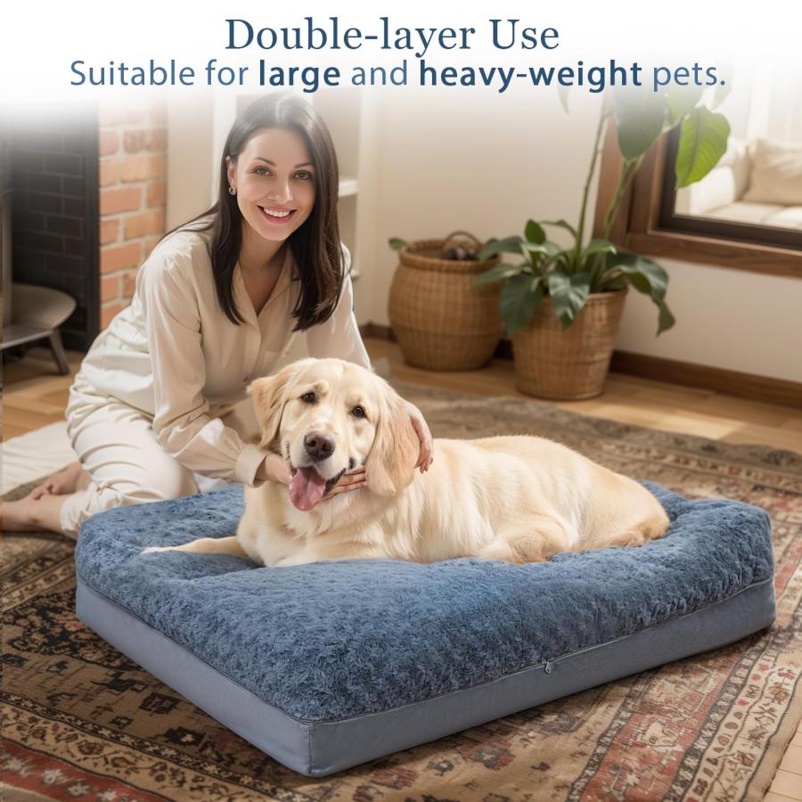 【並行輸入品】 Codi Dog Bed for Couch Calming Dogs Beds for X Large Pets， Flu_6