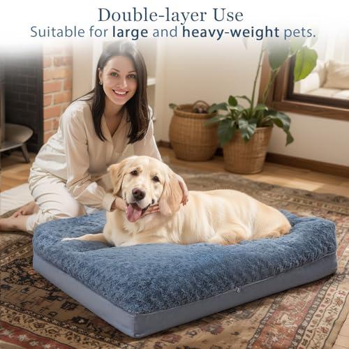 【並行輸入品】 Codi Dog Bed for Couch Calming Dogs Beds for X Large Pets， Flu_7
