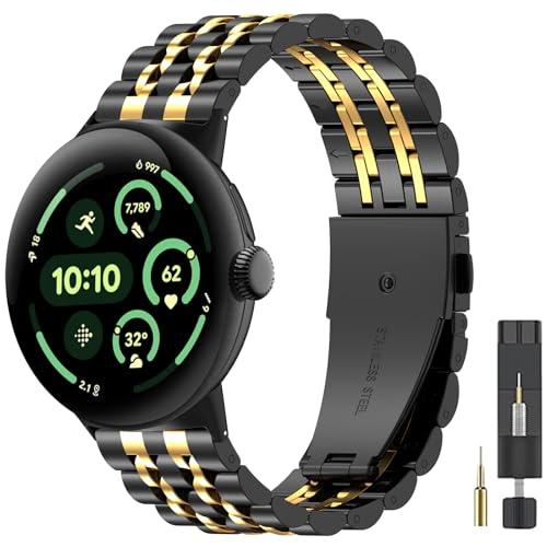 並行輸入品】ZPJPPLX ステンレススチールメタルウォッチバンド Google 