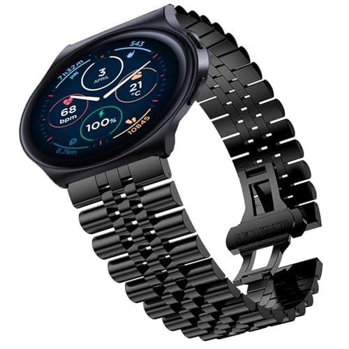 【並行輸入品】Moto Watch 120用バンド、18mm、20mm、22mmソリッドステンレススチールヘビーバンド、バタフライ折りたたみクラ_1