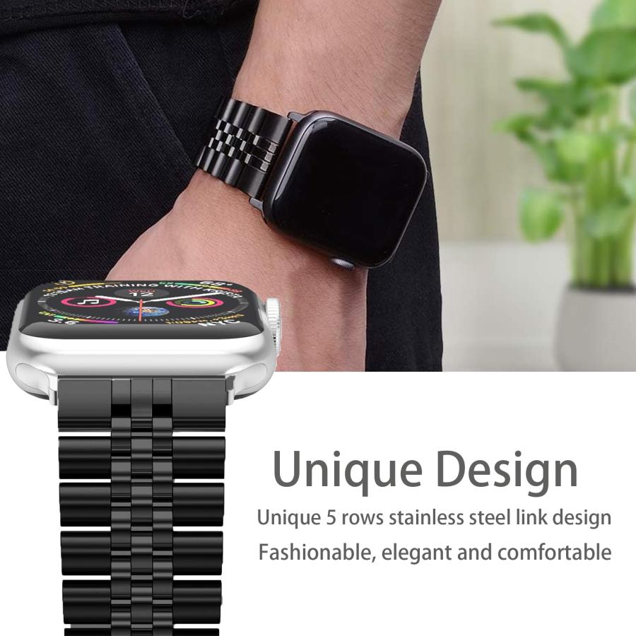 【並行輸入品】Moto Watch 120用バンド、18mm、20mm、22mmソリッドステンレススチールヘビーバンド、バタフライ折りたたみクラ_6