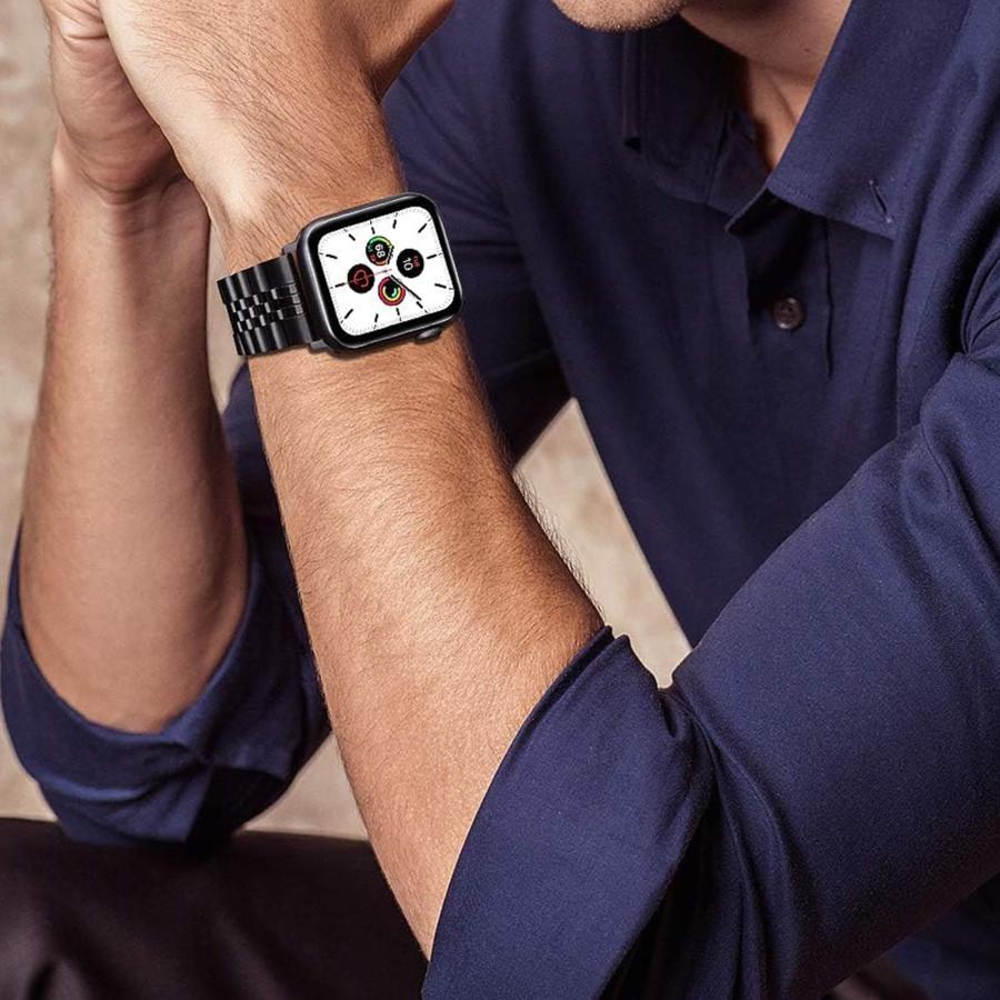 【並行輸入品】Moto Watch 120用バンド、18mm、20mm、22mmソリッドステンレススチールヘビーバンド、バタフライ折りたたみクラ_9