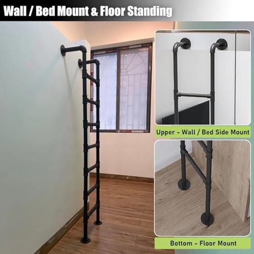 【並行輸入品】 寮ロフトキャンピングカー用吊り下げ式二段ベッド用はしご、4/5段ブラックツイン二段ベッド用はしご、フックブラケット付き、省スペース |  | 04