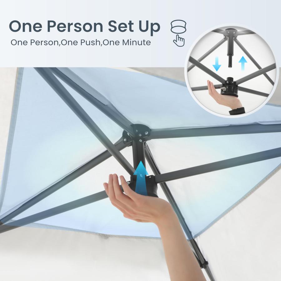 【並行輸入品】 10x10 Pop Up Canopy Tent, Instant Shade Tent, Easy to Set Up Outの画像