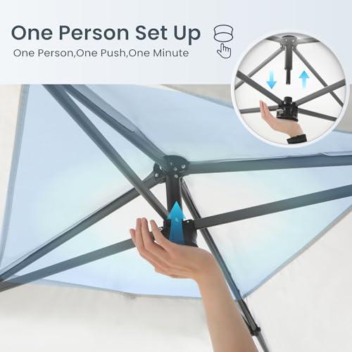 【並行輸入品】 10x10 Pop Up Canopy Tent, Instant Shade Tent, Easy to Set Up Outの画像