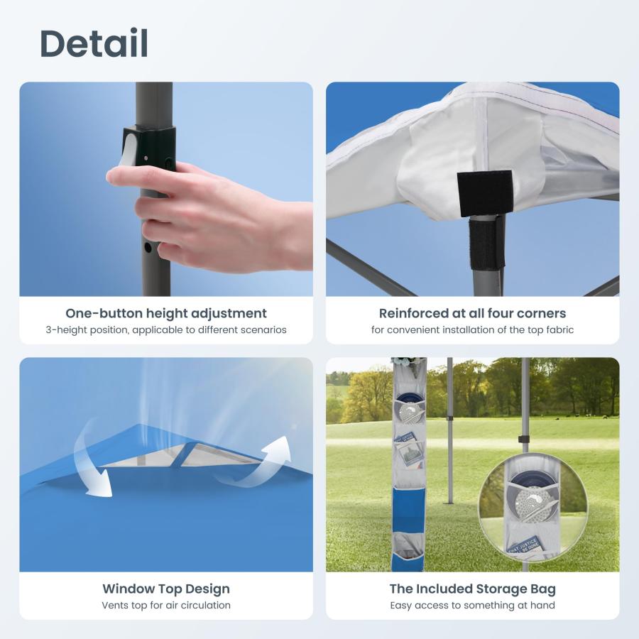 【並行輸入品】 10x10 Pop Up Canopy Tent, Instant Shade Tent, Easy to Set Up Outの画像