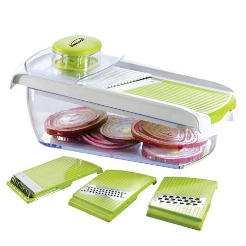 【並行輸入品】 Slicer with 5 Cup Storage Container and 4 Interchangeable Stainl_1