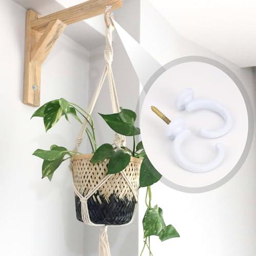 【並行輸入品】yuntop 天井フック 2個 植物吊り下げ用 壁フック 屋内外の植物用 高耐久 スワッグフック 鳥の餌やり器 ランタン 風鈴 プ_3