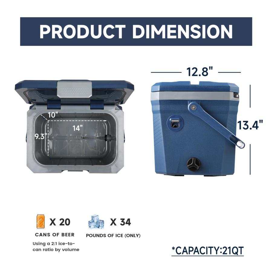 【並行輸入品】 WEIZE Ultra Light 55 Quart Hard Cooler Insulated Portable Ice Ch_9