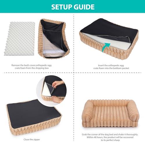 【並行輸入品】 Aulase Chew Proof Dog Crate Bed Pad, Enhanced Quilted Indestruct_4