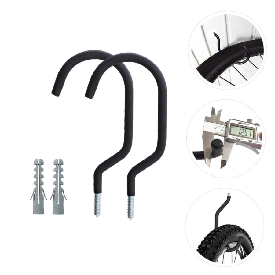 【並行輸入品】 NUOBESTY 2sets Heavy Duty Bike Hook Hanger Wall Mount Storage fo_6