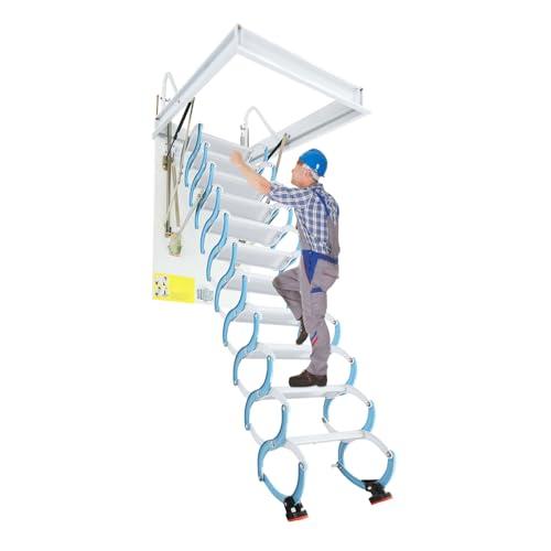 【並行輸入品】 Folding Attic Ladder， Pull Down Attic Stairs，Hidden Ceiling Moun_1