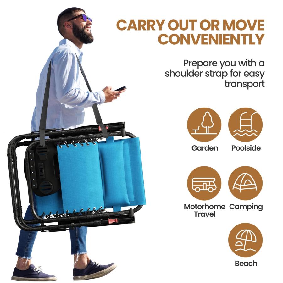 【並行輸入品】 Best Home Product Gravity Chair Patio Chairs Folding Patio Chais