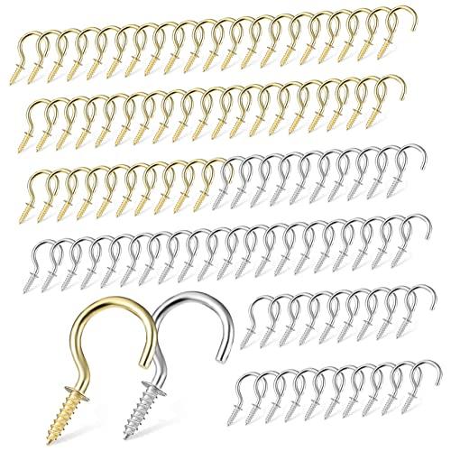 【並行輸入品】 ABOOFAN 100Pcs Metal Screw in Ceiling Hooks for Hanging Plants C_1
