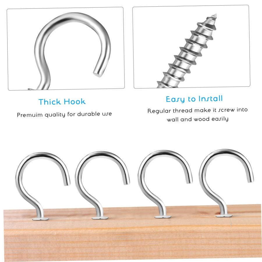【並行輸入品】 ABOOFAN 100Pcs Metal Screw in Ceiling Hooks for Hanging Plants C_6