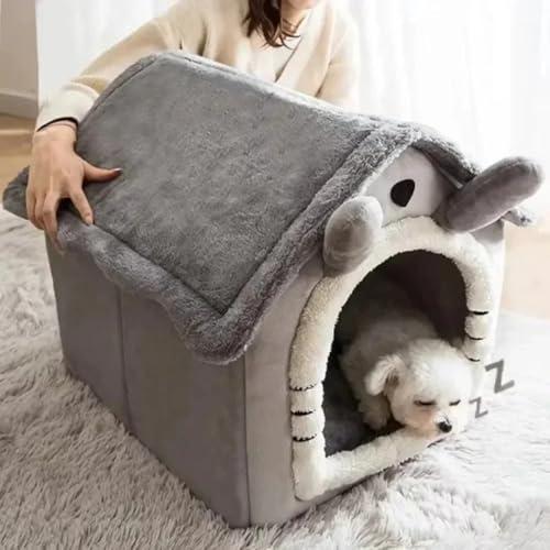 【並行輸入品】 huraty Plush Dog Bed for Small Medium Dogs， Fluffy Donut Round P