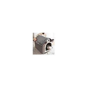 【並行輸入品】 huraty Plush Dog Bed for Small Medium Dogs， Fluffy Donut Round P