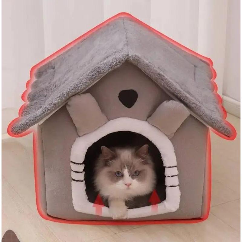 【並行輸入品】 huraty Plush Dog Bed for Small Medium Dogs， Fluffy Donut Round P