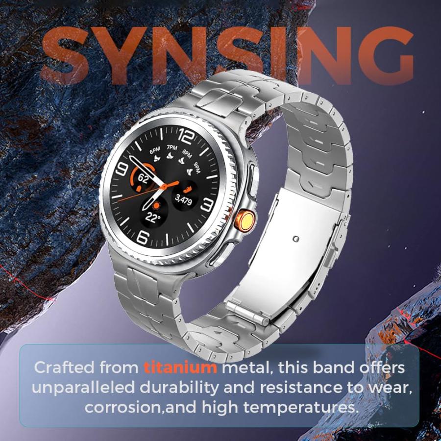 【並行輸入品】Samsung Galaxy Watch 8 40mm/44mm/8 Classic 46mm 2025用シンシングチタンメタルウの画像
