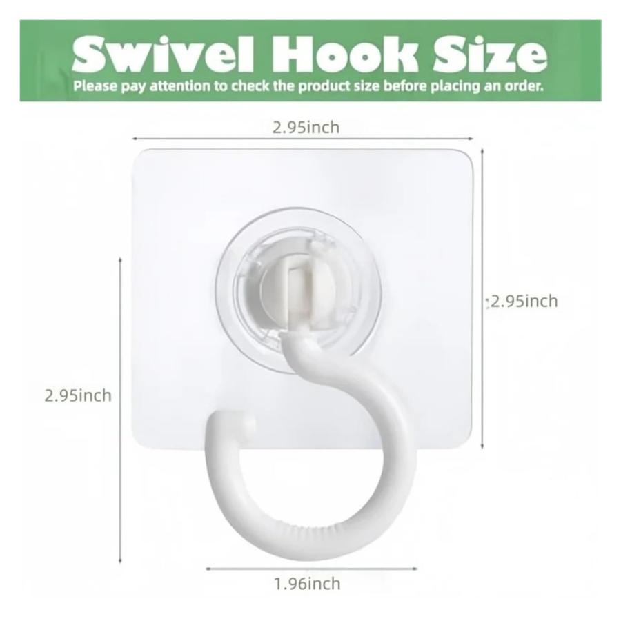 【並行輸入品】 Yingluno Adhesive Ceiling Hooks 40PCS 360° Rotating Waterproof R_9