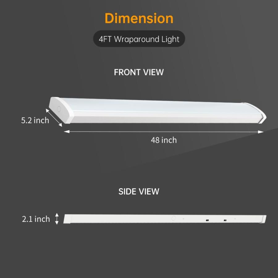 【並行輸入品】 Haloitte 4FT LED Wraparound Light， 0 10V Dim， 120 277V 4 Foot Wr_3